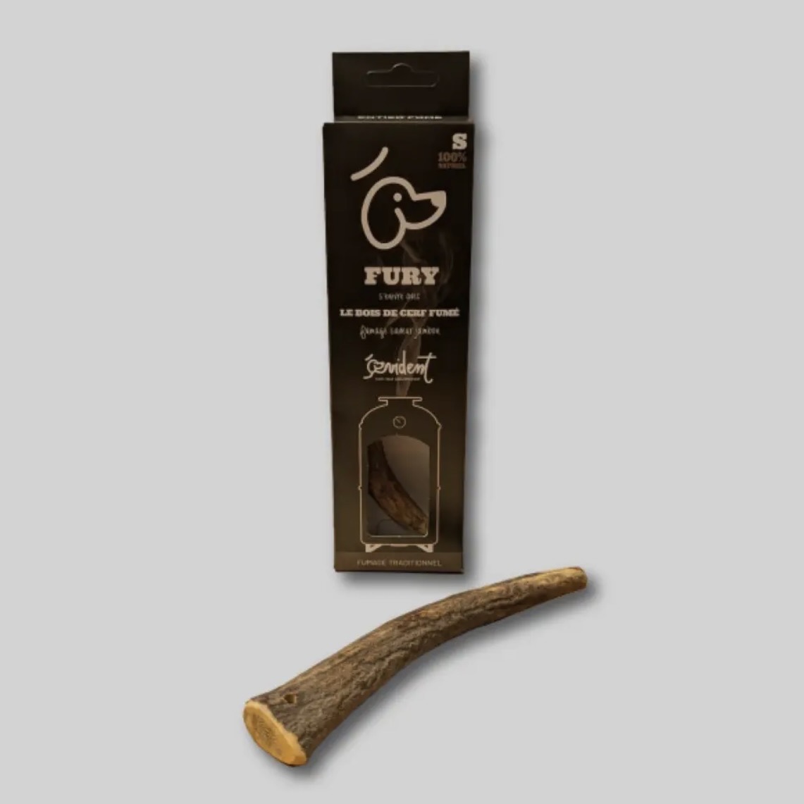 bois de cerf entier fumé